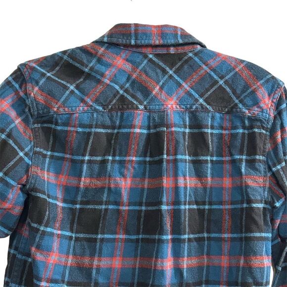 Tucker + Tate Boys' Blue Plaid Flannel Button-Up Shirt Size 10-12 - Picture 11 of 12